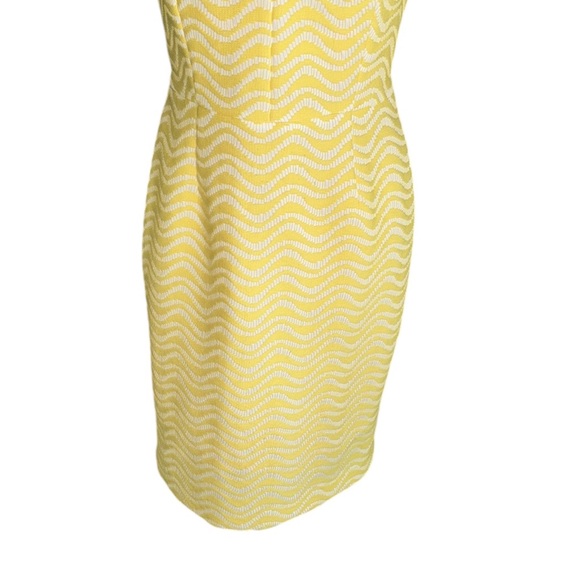 Albert Nipon Vintage Yellow White Wavy Striped 2 Piece Set Blazer Dress - 4 - Picture 8 of 16